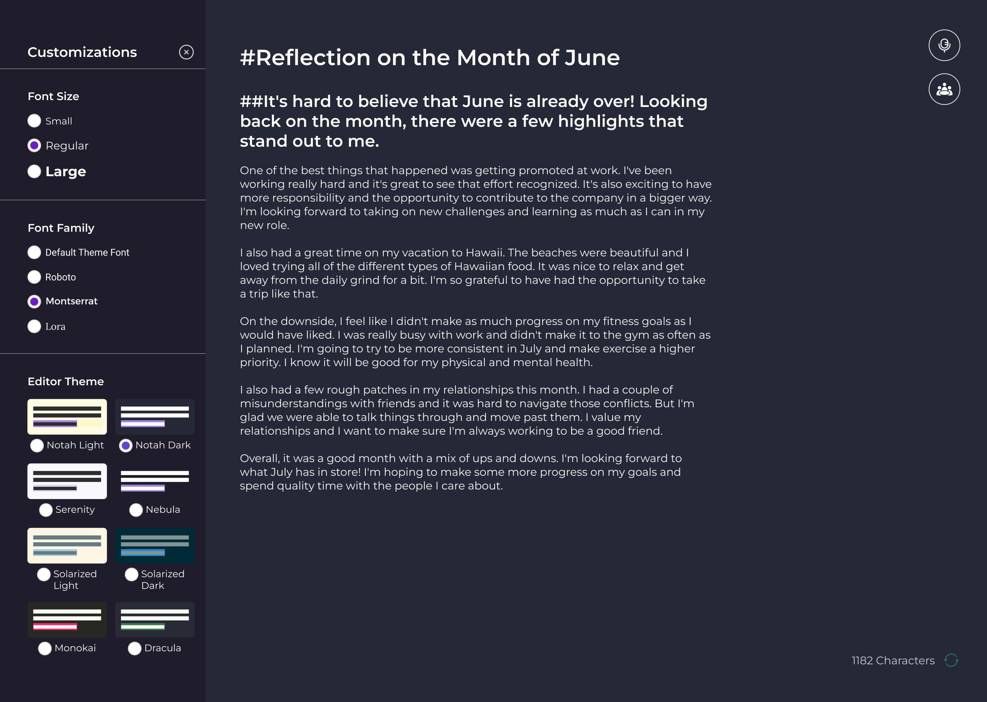 Dark mode